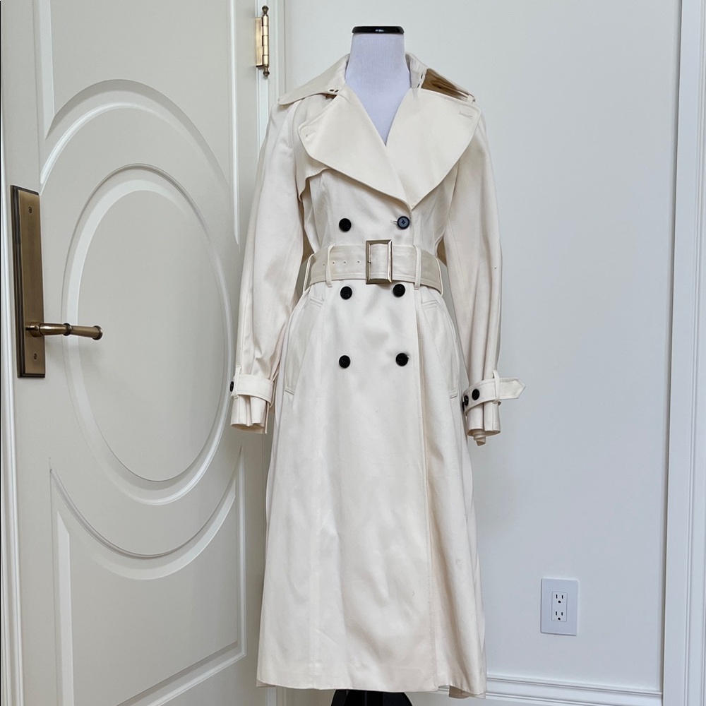 Karen Millen Classic Cream Trench Coat | Size: 2